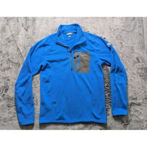Eddie Bauer First Accent Long Sleeve 1/4 Zip Fleece Pullover Men Size Small Blue